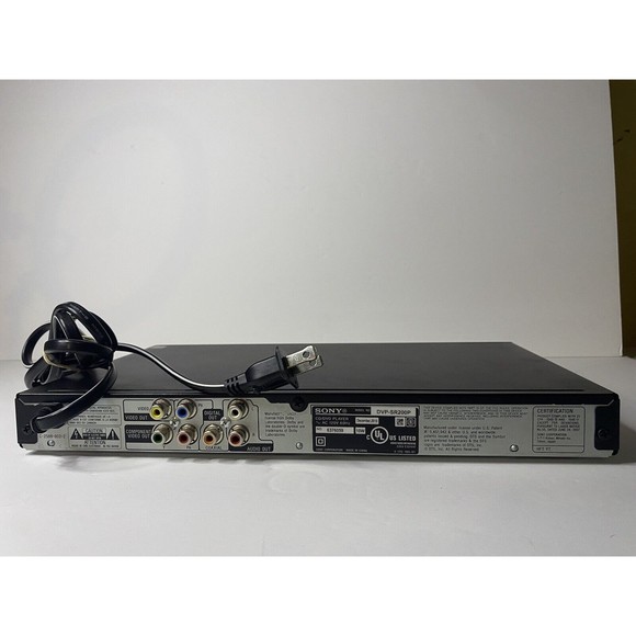 Sony CD/DVD Player DVP-SR200P w/Remote Control Tested Fully Functional - Picture 7 of 16